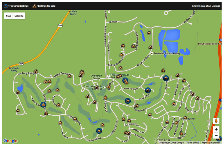 forest highlands map search